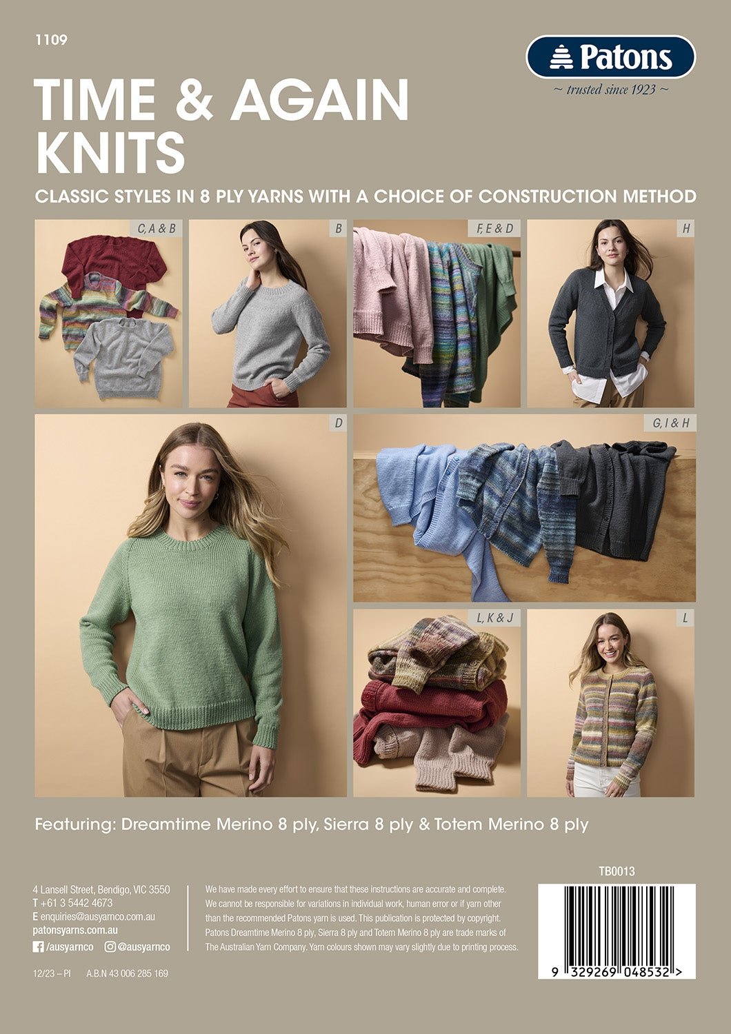 Book 1109 - Time & Again Knits - Mooroolbark Wool