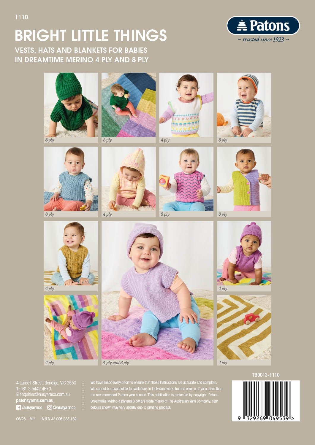 Book 1110 - Patons Bright Little Things 4 & 8 Ply - Mooroolbark Wool