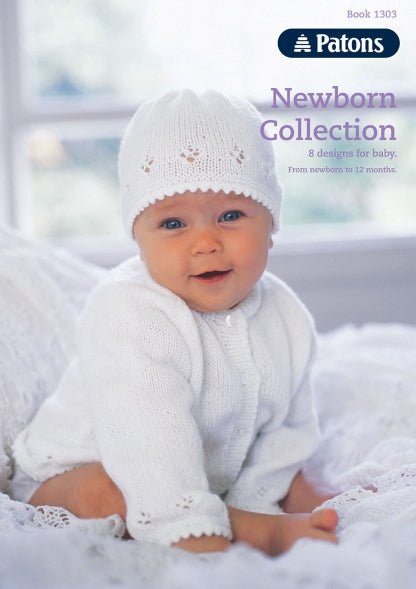 Book 1303 - Patons Newborn collection - Mooroolbark Wool