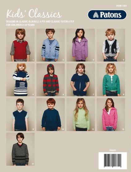 Book 1307 - Patons Kids Classics - Mooroolbark Wool