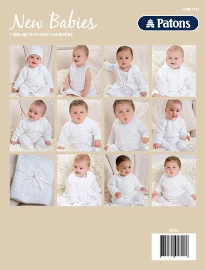 Book 1311 - Patons New Babies - Mooroolbark Wool