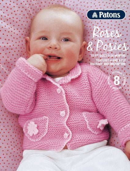 Book 1313 - Patons Roses & Posies - Mooroolbark Wool
