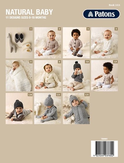 Book 1315 - Patons Natural Baby - Mooroolbark Wool