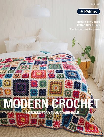 Book 1316 - Patons Modern Crochet - Mooroolbark Wool