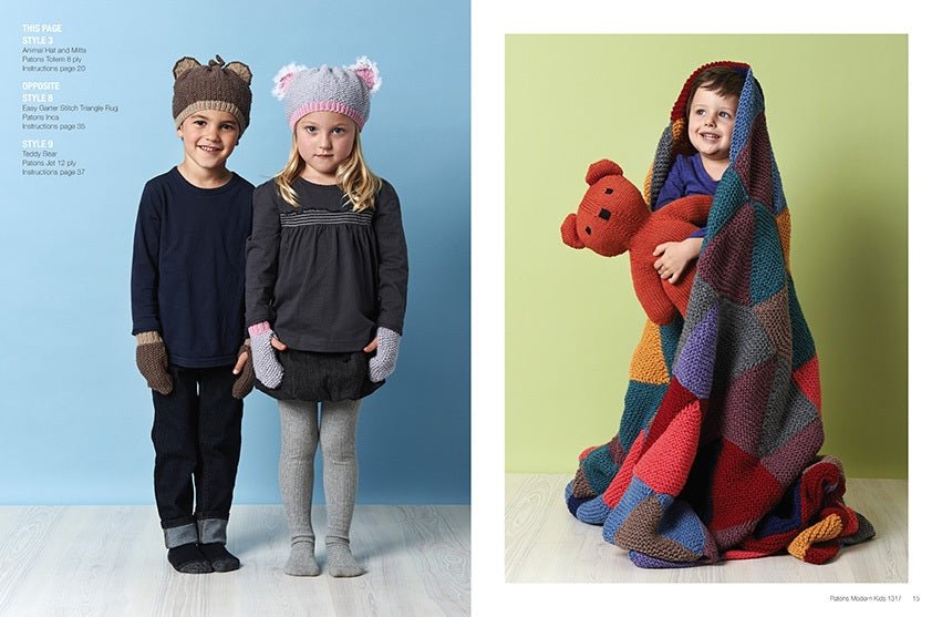 Book 1317 - Patons Hand Knits for Modern Kids - Mooroolbark Wool