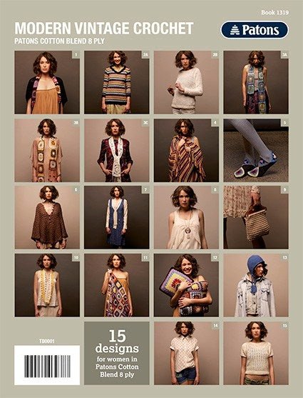 Book 1319 - Patons Modern Vintage Crochet - Mooroolbark Wool