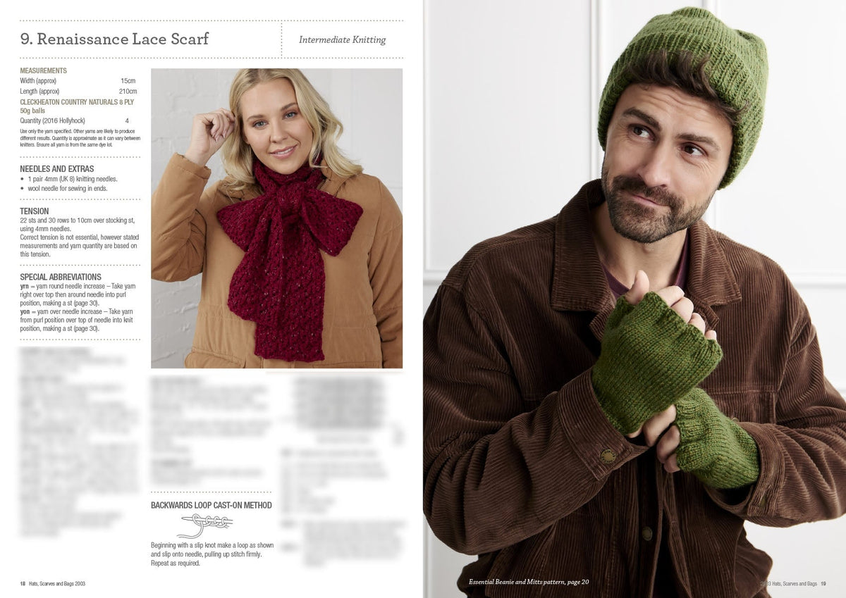Book 2003 - Cleckheaton hats, scarves and bags - Mooroolbark Wool