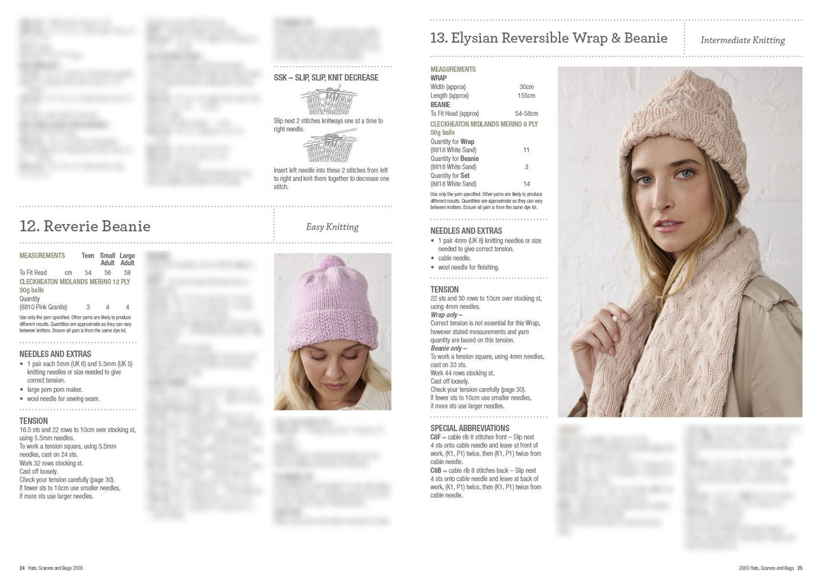 Book 2003 - Cleckheaton hats, scarves and bags - Mooroolbark Wool