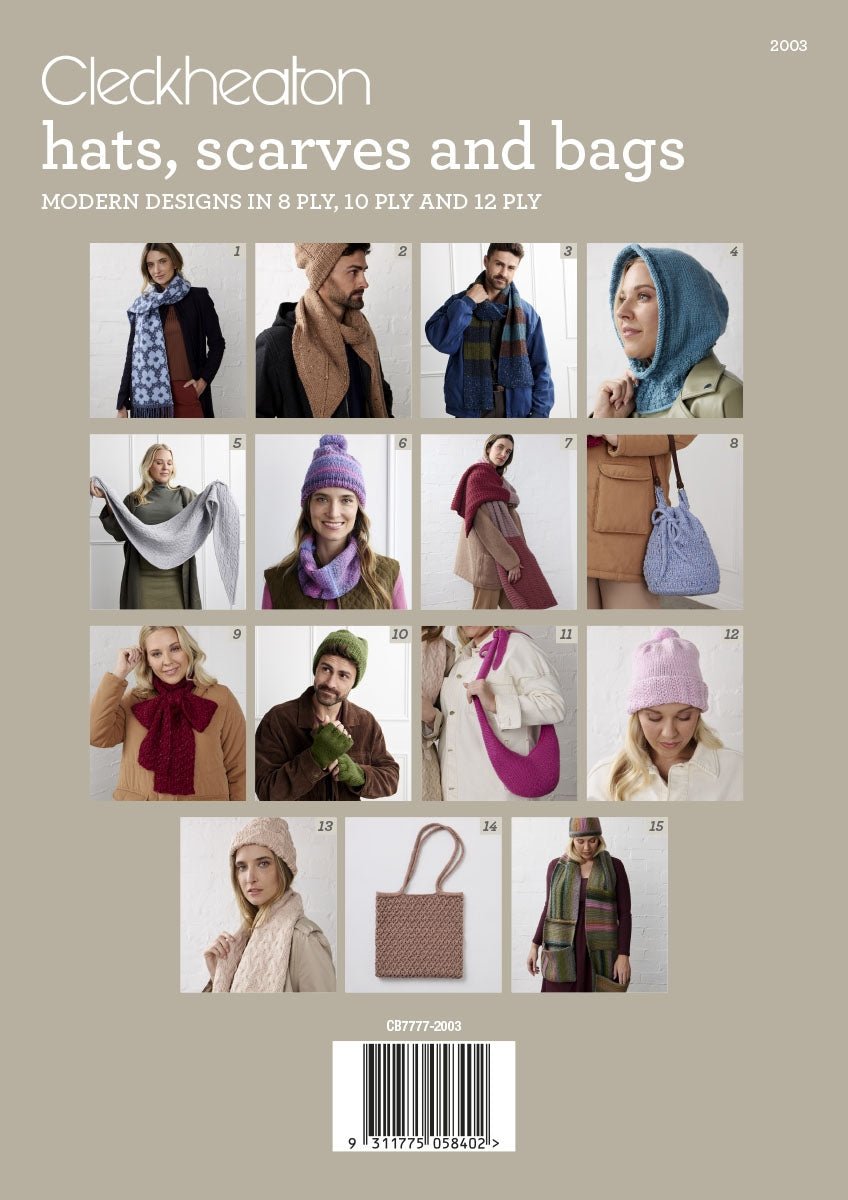 Book 2003 - Cleckheaton hats, scarves and bags - Mooroolbark Wool