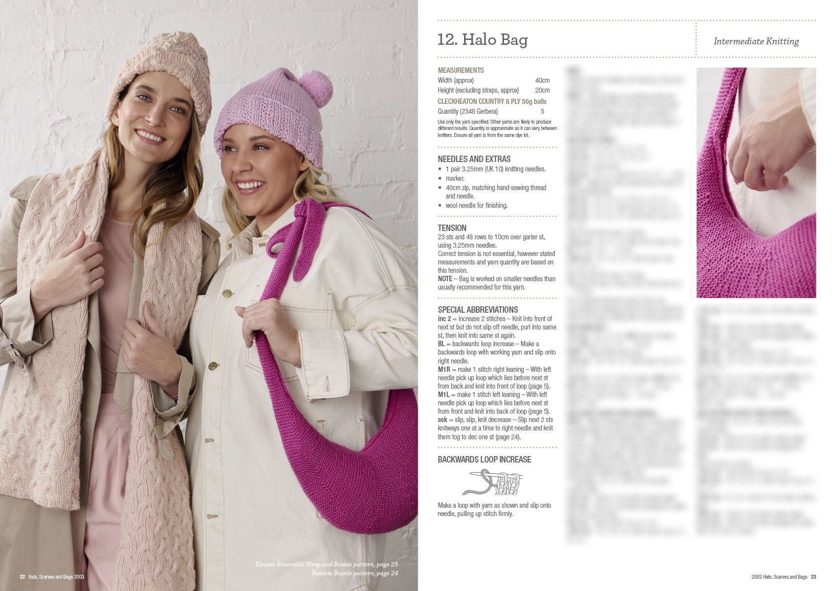 Book 2003 - Cleckheaton hats, scarves and bags - Mooroolbark Wool