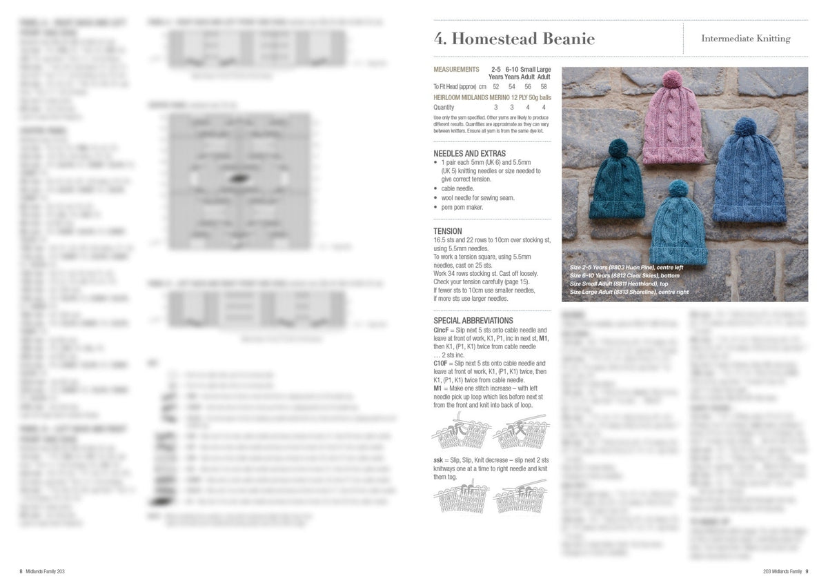 Book 203 - Heirloom Midlands family 8 & 12 ply - Mooroolbark Wool