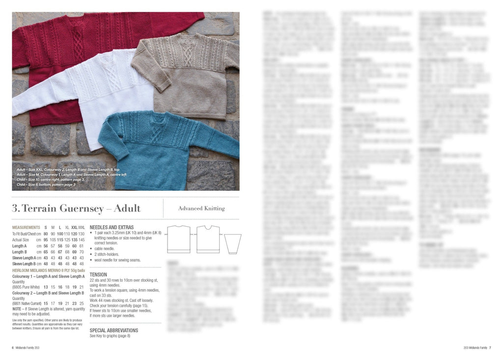 Book 203 - Heirloom Midlands family 8 & 12 ply - Mooroolbark Wool