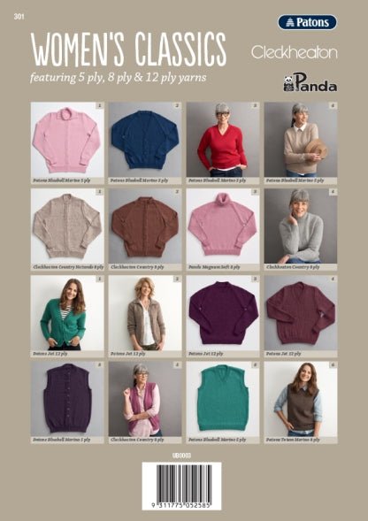 Book 301 - Women's Classic Knits - Mooroolbark Wool