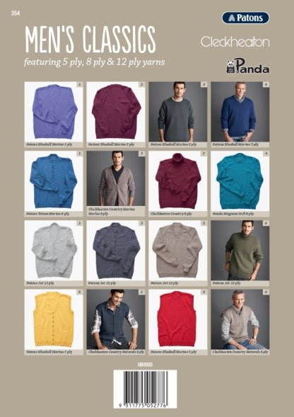 Book 354 - Men's Classic Knits - Mooroolbark Wool