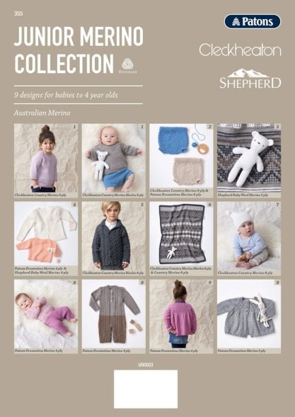 Book 355 - Junior Merino Collection - Mooroolbark Wool