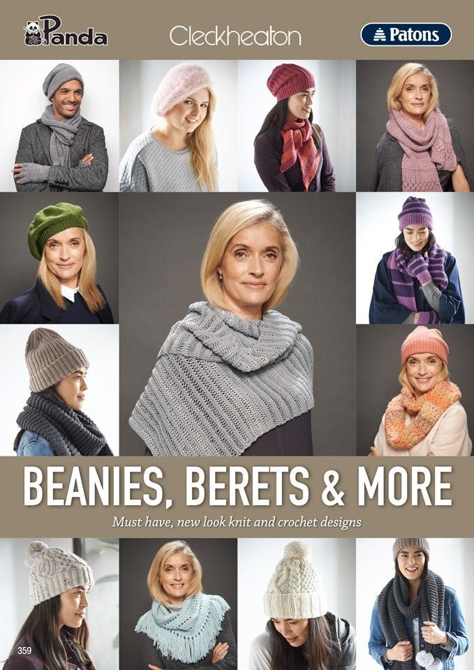 Book 359 - Beanies, Berets & More - Mooroolbark Wool