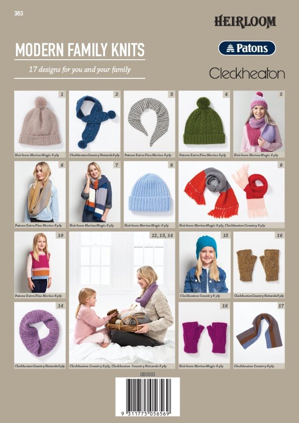 Book 363 - Panda Modern Family Knits - Mooroolbark Wool