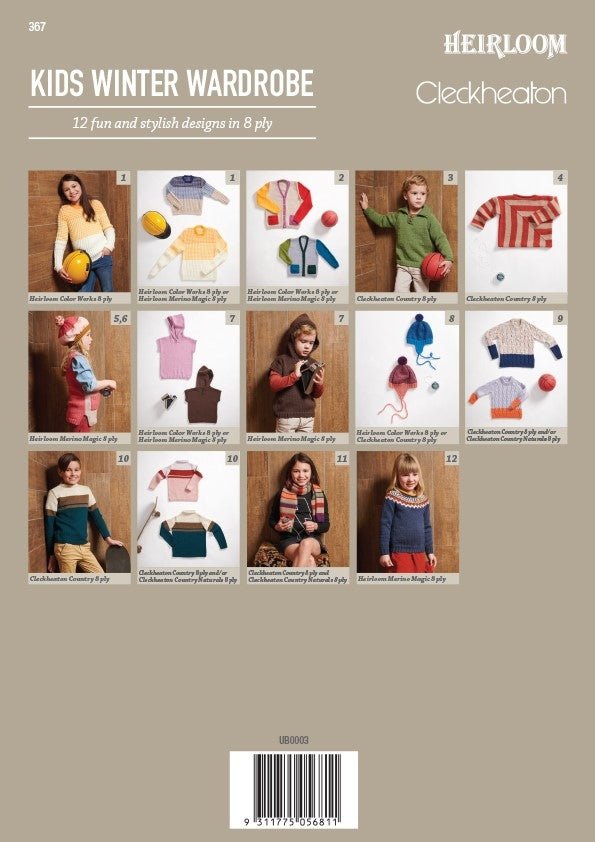 Book 367 - Kids Winter Wardrobe - Mooroolbark Wool
