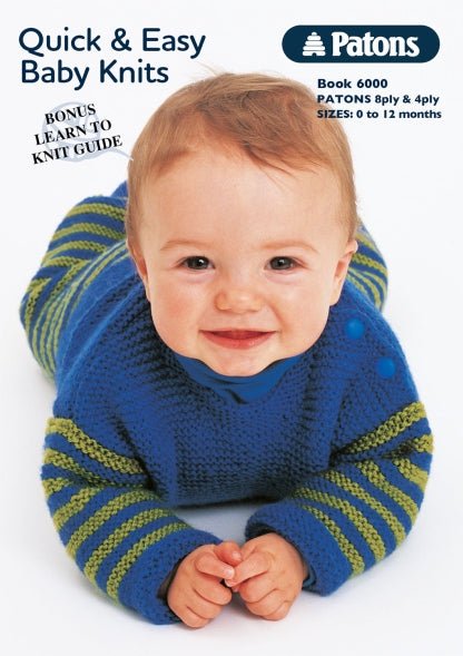 Book 6000 - Patons Quick & Easy Baby Knits - Mooroolbark Wool