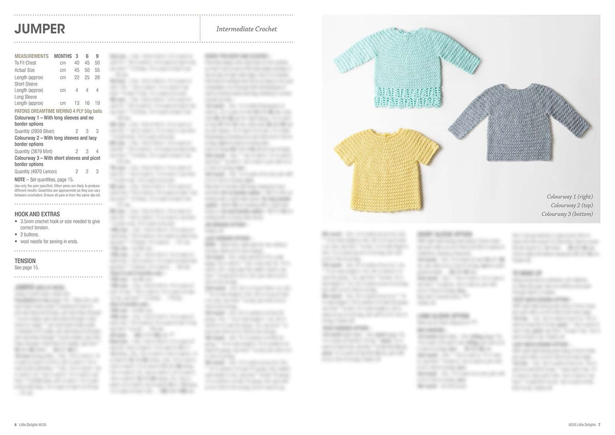 Book 8035 - Patons Little Delights - Original Copy - Mooroolbark Wool