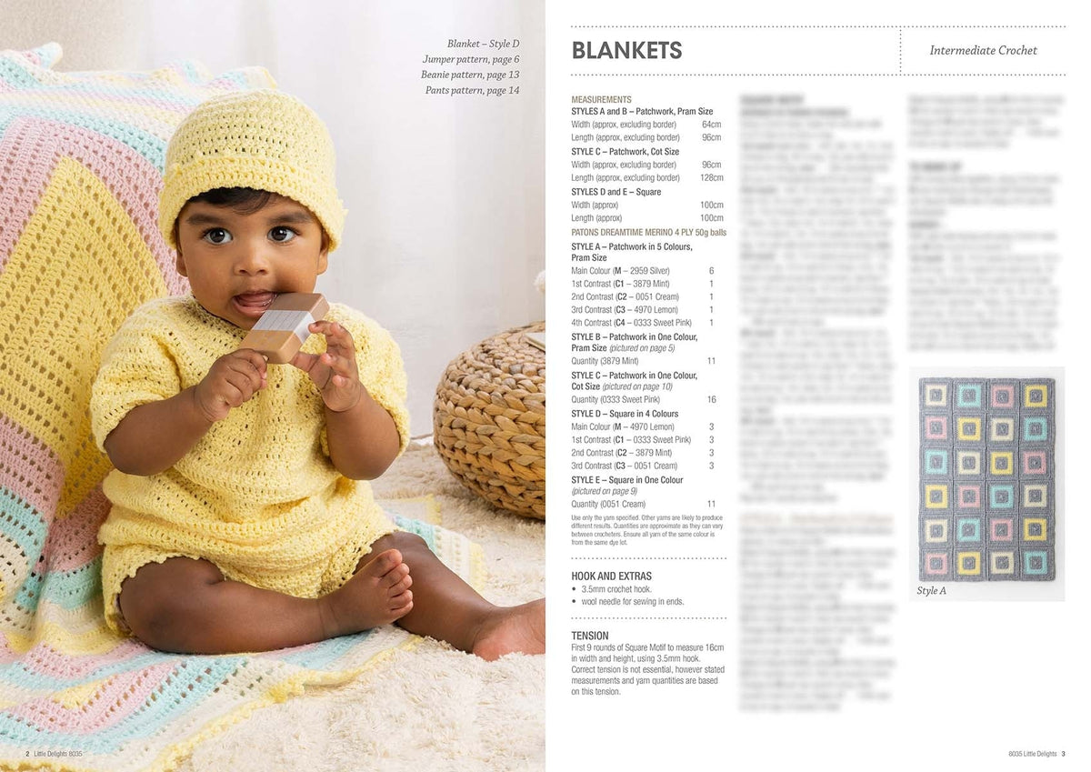 Book 8035 - Patons Little Delights - Original Copy - Mooroolbark Wool