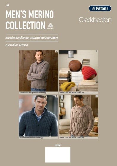 Booklet 102 - Men's Merino Collection - Mooroolbark Wool