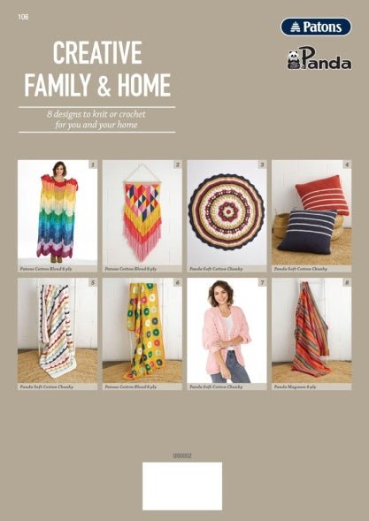 Booklet 106 - Creative Family and Home - Mooroolbark Wool