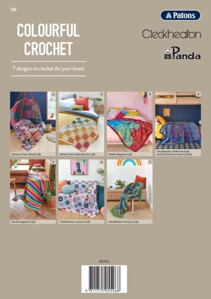Booklet 108 - Colourful Crochet - Mooroolbark Wool