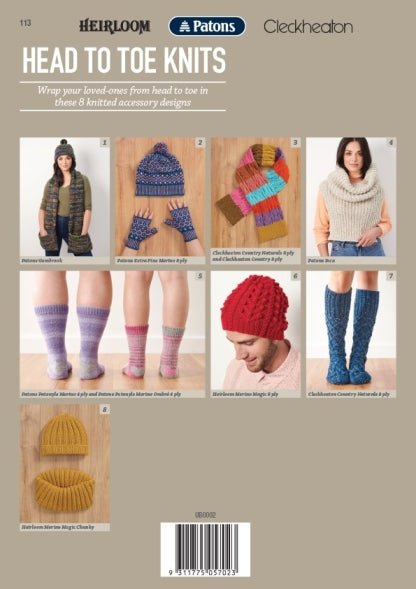Booklet 113 - Head to Toe Knits - Mooroolbark Wool