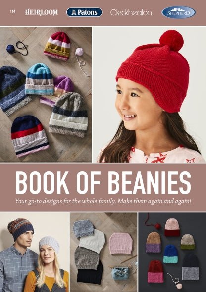 Booklet 114 - Book of Beanies - Mooroolbark Wool
