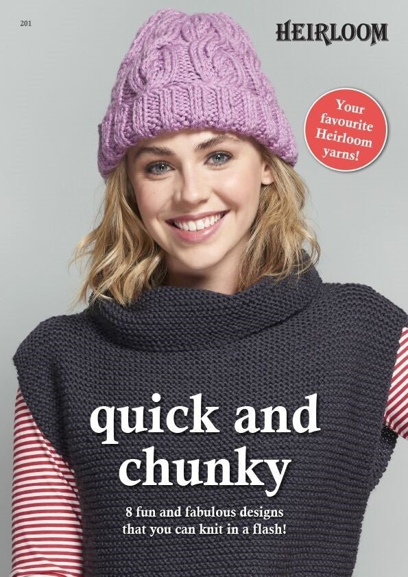 Booklet 201 - Heirloom Quick and Chunky - Mooroolbark Wool