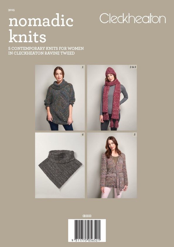 Booklet 3015 - Cleckheaton Nomadic Knits - Mooroolbark Wool