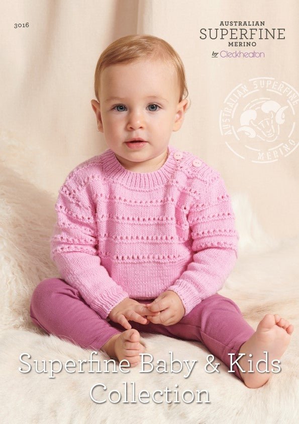 Booklet 3016 - Superfine Baby and Kids Co - Mooroolbark Wool