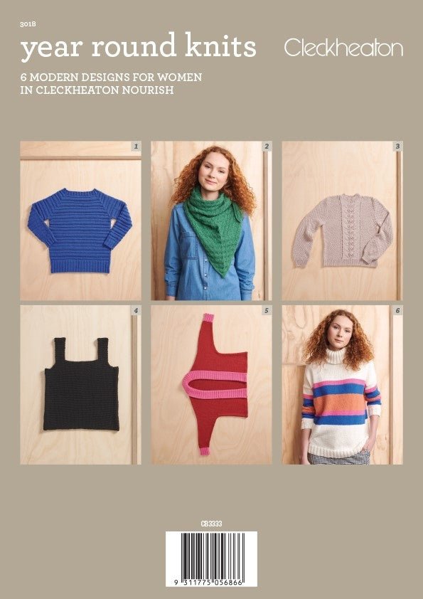 Booklet 3018 - Cleckheaton Year Round Knits - Mooroolbark Wool