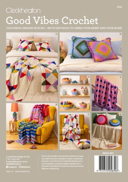Booklet 3021 - Good Vibes Crochet - Mooroolbark Wool