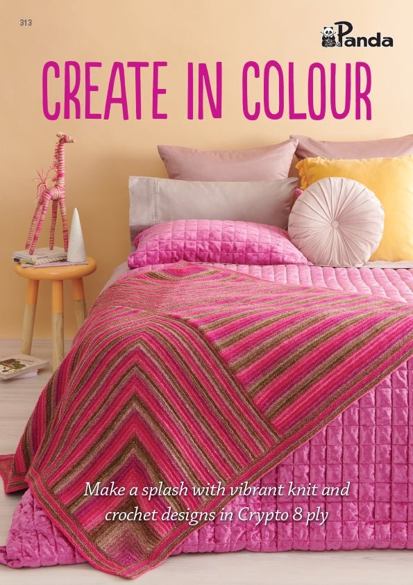 Booklet 313 - Panda Create In Colour - Mooroolbark Wool