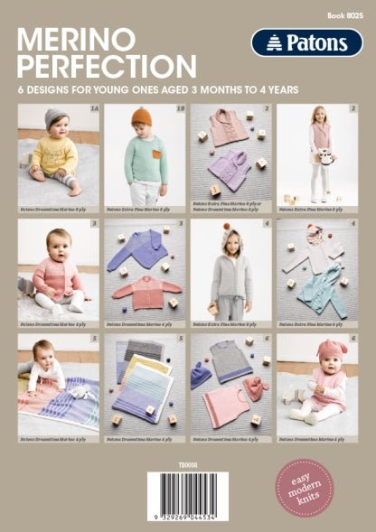 Booklet 8025 - Patons Merino Perfection - Mooroolbark Wool