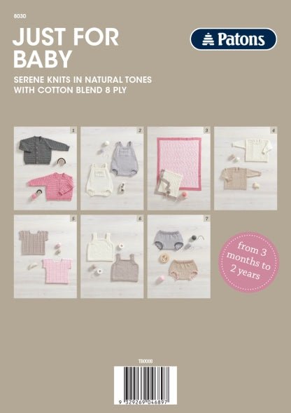 Booklet 8030 - Patons Just For Baby - Mooroolbark Wool