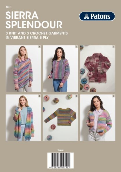 Booklet 8031 - Patons Sierra Splendour - Mooroolbark Wool