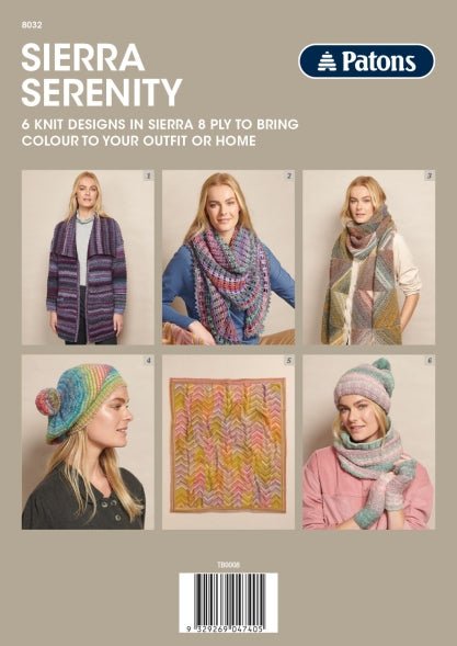 Booklet 8032 - Patons Sirerra Serenity - Mooroolbark Wool