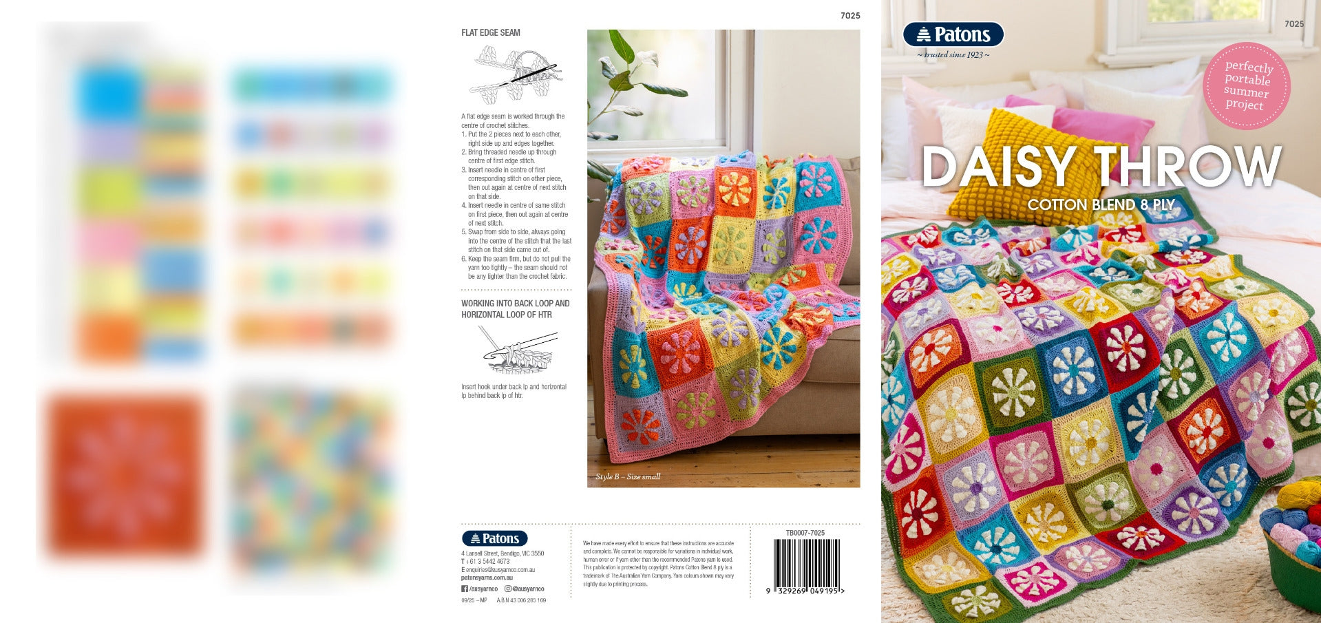 Booklet 7025 - Patons Daisy Throw