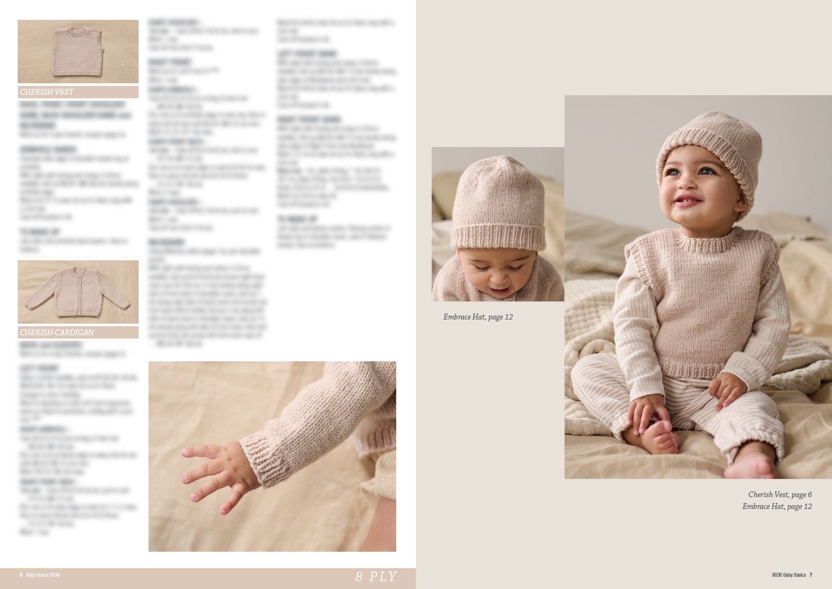 Booklet 8036 - Patons Baby Basics 4 ply & 8 ply