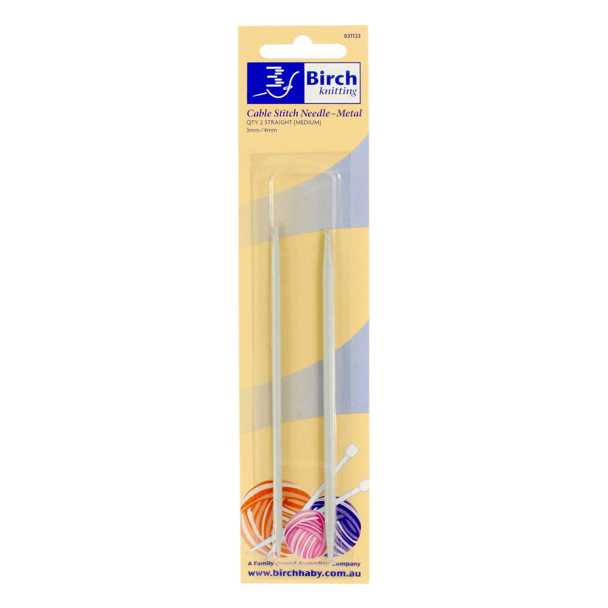 Cable Needle-Medium - 031123 - Mooroolbark Wool