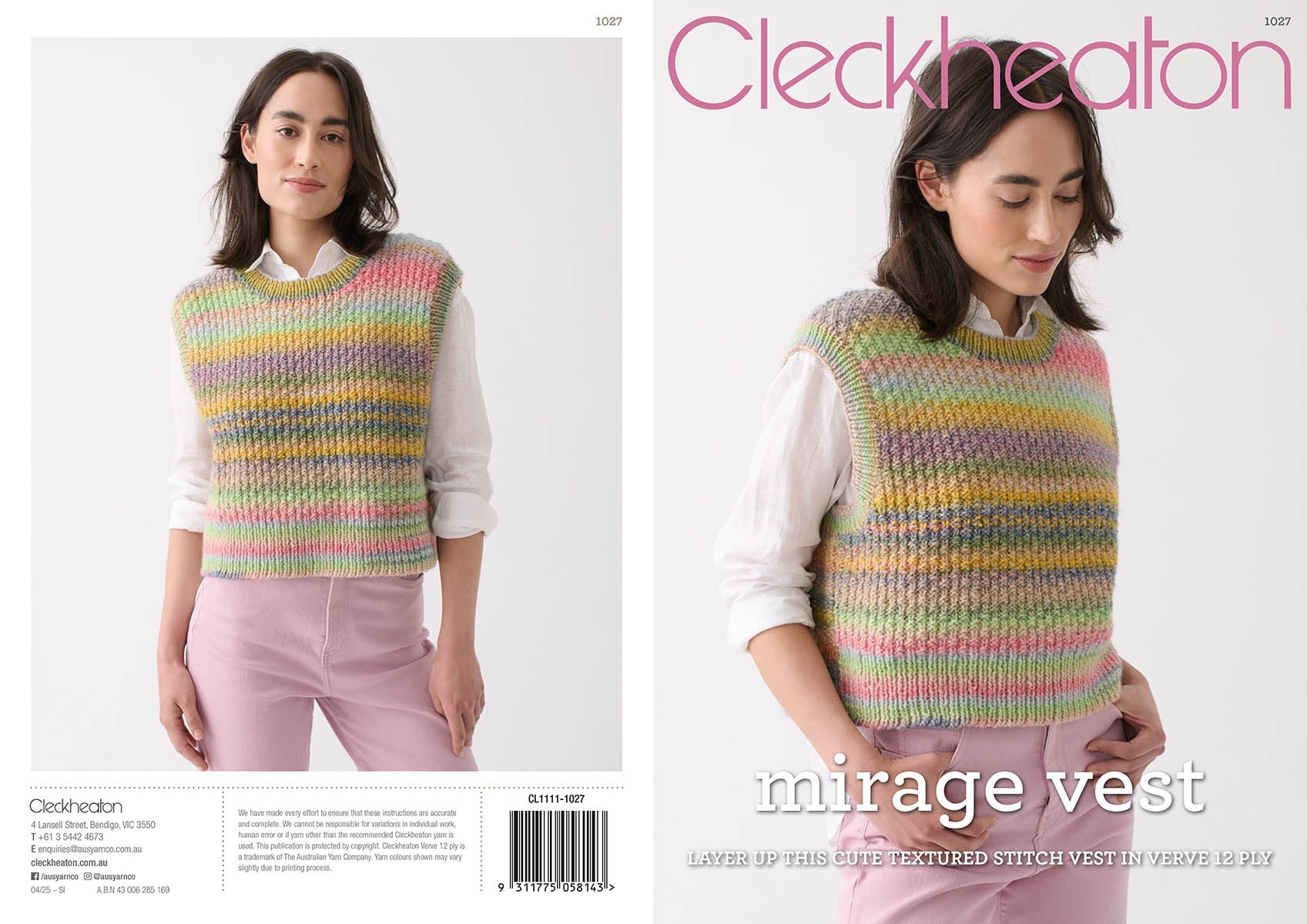 Leaflet 1027 - Cleckheaton Mirage Vest