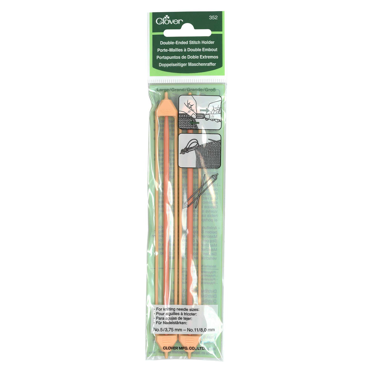 Clover Double-ended Stitch Holder 352 Large - Mooroolbark Wool