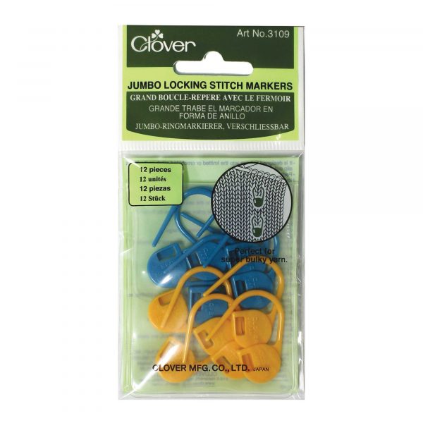 Clover Stitch Markers - Locking - Jumbo 3109