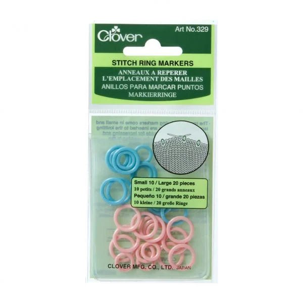 Clover Stitch Marker Rings 329 - Mooroolbark Wool