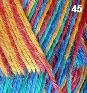 Countrywide Yarns - Windsor Prints 8 Ply 43 - Pink Purple Yellow - Mooroolbark Wool