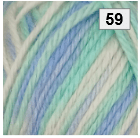 Countrywide Yarns - Windsor Prints 8 Ply 59 - Pale Blue Green White - Mooroolbark Wool