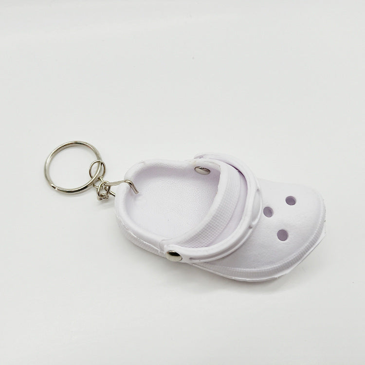 Croc Keyring - White
